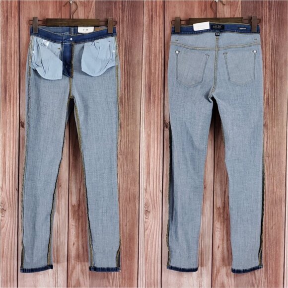 NWT Judy Blue Womens Size 3/26 Skinny Fit Blue Denim Jeans Ankle Slit - Picture 2 of 15